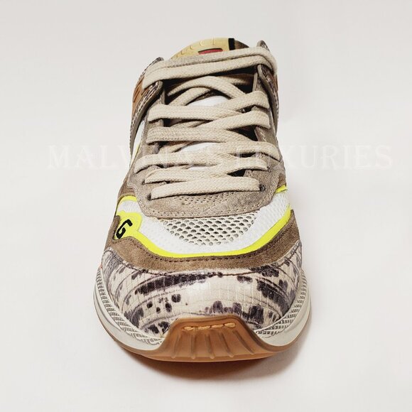 GUCCI SNEAKERS ULTRAPACE LIZARD LEATHER SHOES w LOGO sz 39.5 G 9.5 US - Picture 8 of 15